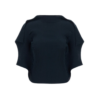 Issey Miyake Blue Polyester Pattern Shirt