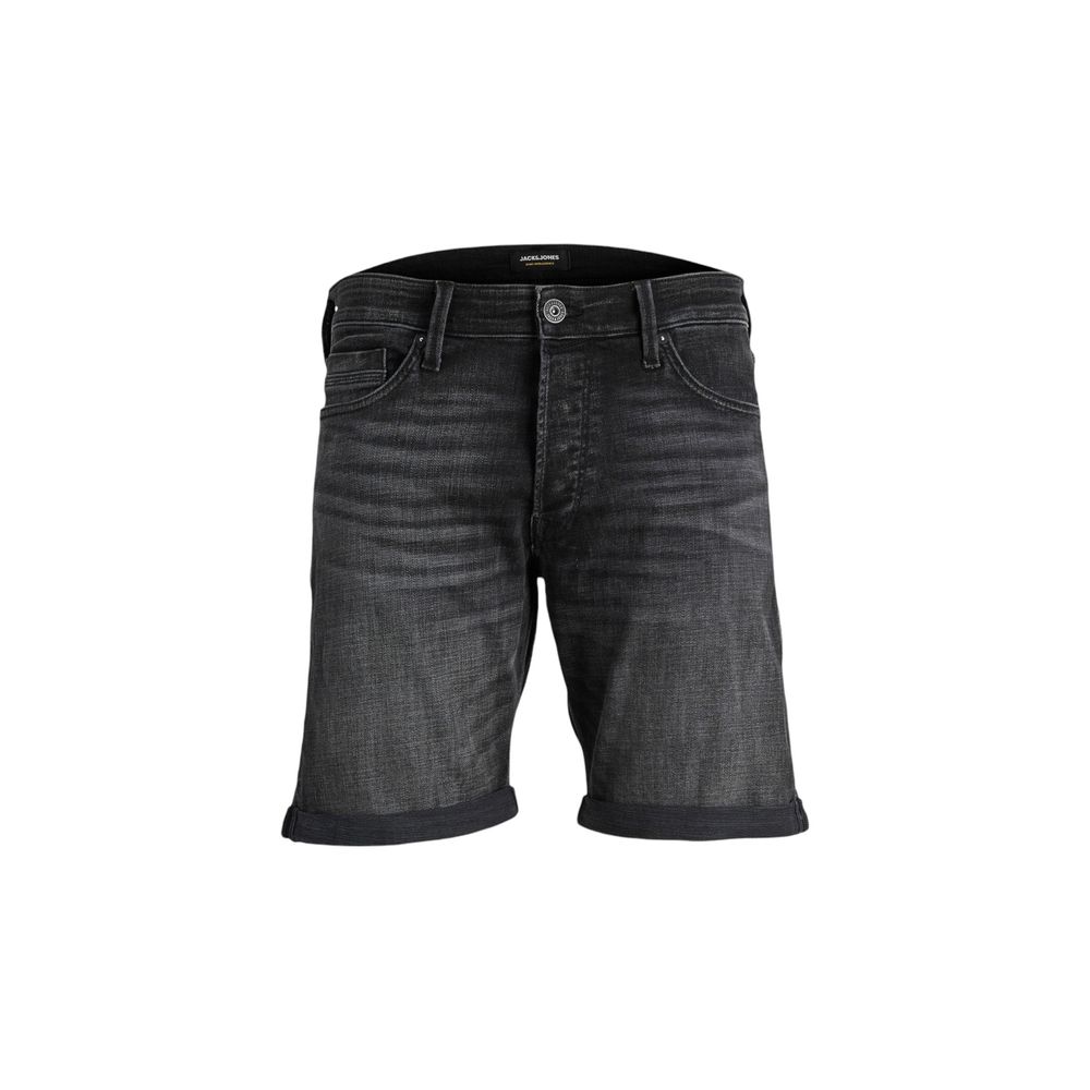 Jack Jones Black Cotton Bermuda Shorts Jack Jones