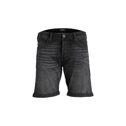 Jack Jones Black Cotton Bermuda Shorts Jack Jones