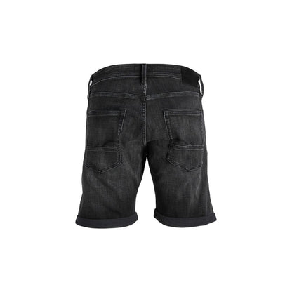 Jack Jones Black Cotton Bermuda Shorts Jack Jones
