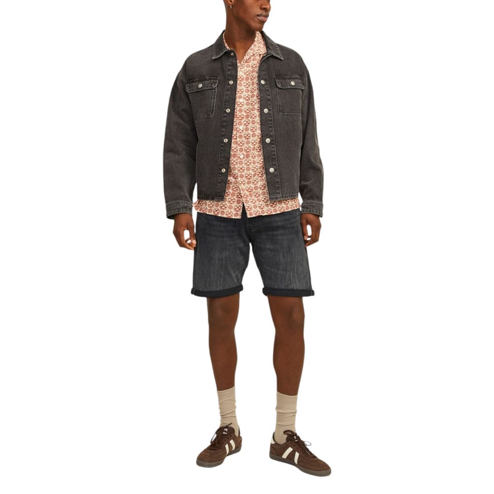 Jack Jones Black Cotton Bermuda Shorts Jack Jones