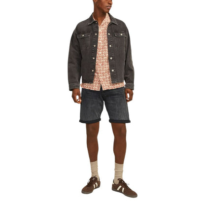 Jack Jones Black Cotton Bermuda Shorts Jack Jones