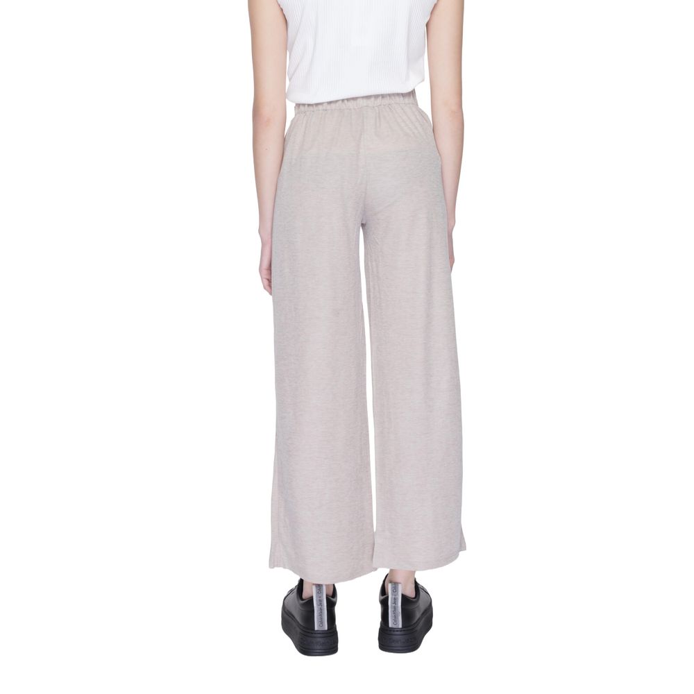 Jacqueline De Yong Gray Viscose Casual Pants