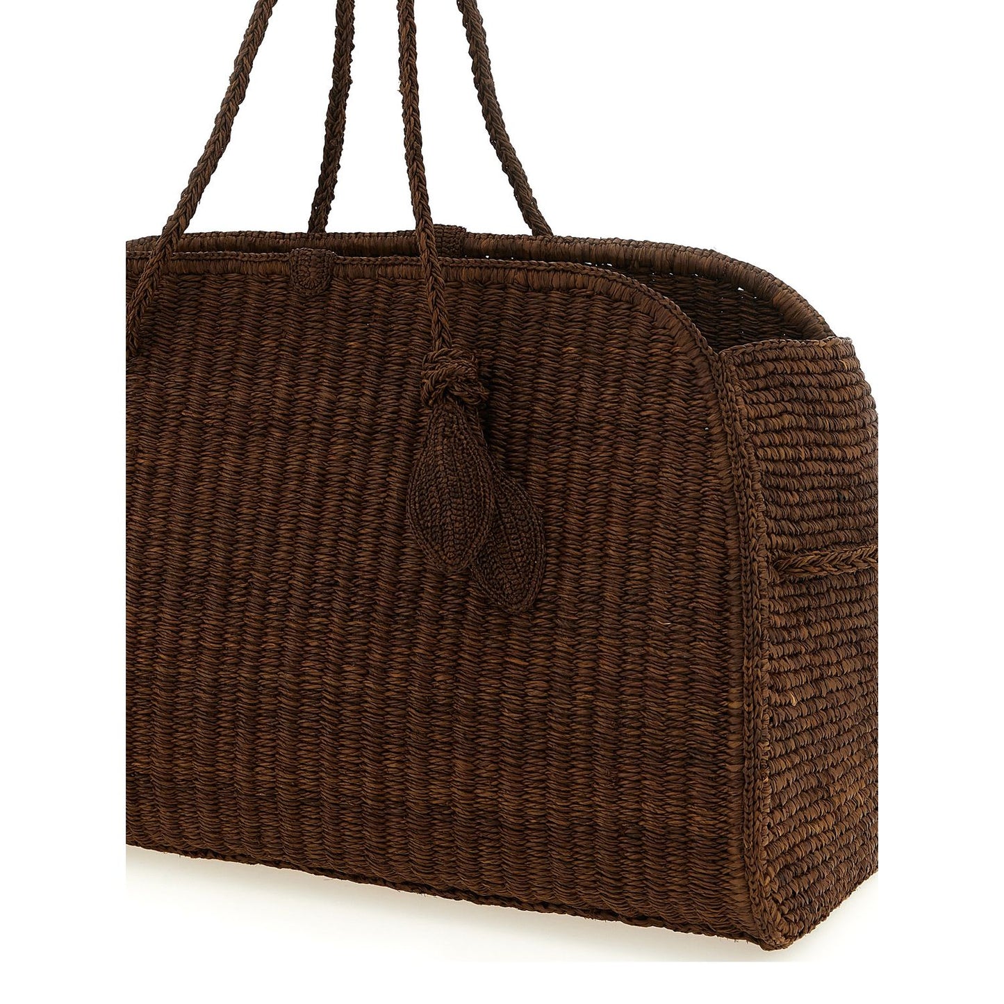 Jacquemus Brown Raffia Tote Bag
