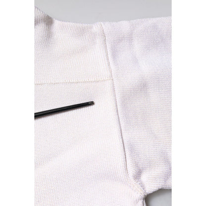Jil Sander White Viscose Crew Neck Long Sleeves Pullover Sweater Jil Sander