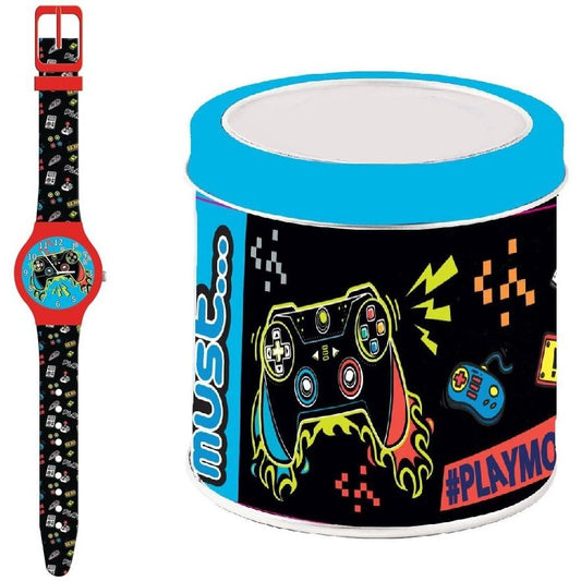 KID WATCH Mod. MUST PLAY MORE - Tin Box ***SPECIAL PRICE ***