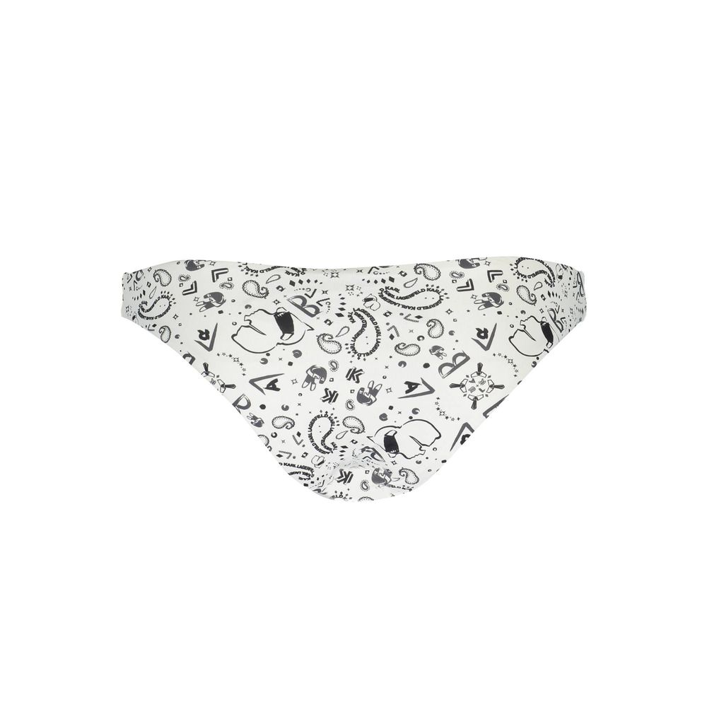 Karl Lagerfeld White Polyamide Women Swim Brief Karl Lagerfeld