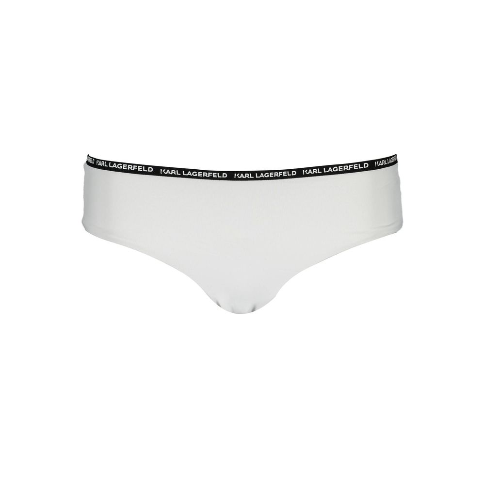 Karl Lagerfeld White Polyamide Women's Swim Brief Karl Lagerfeld