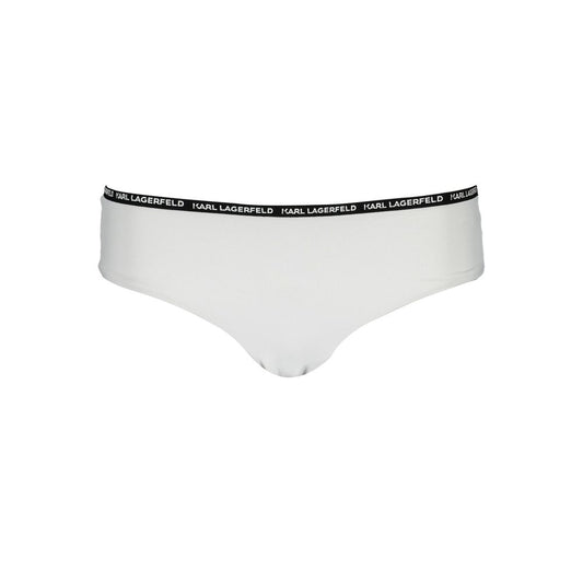Karl Lagerfeld White Polyamide Women's Swim Brief Karl Lagerfeld