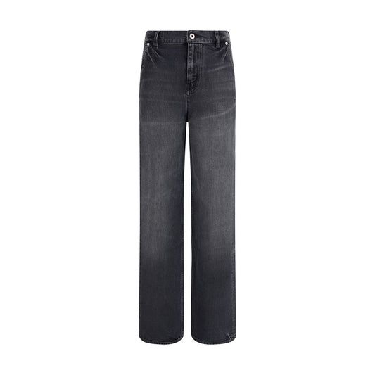 Kenzo Black Cotton Straight-Leg Jeans Kenzo