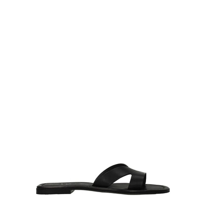 Kenzo Black Leather Slippers Kenzo
