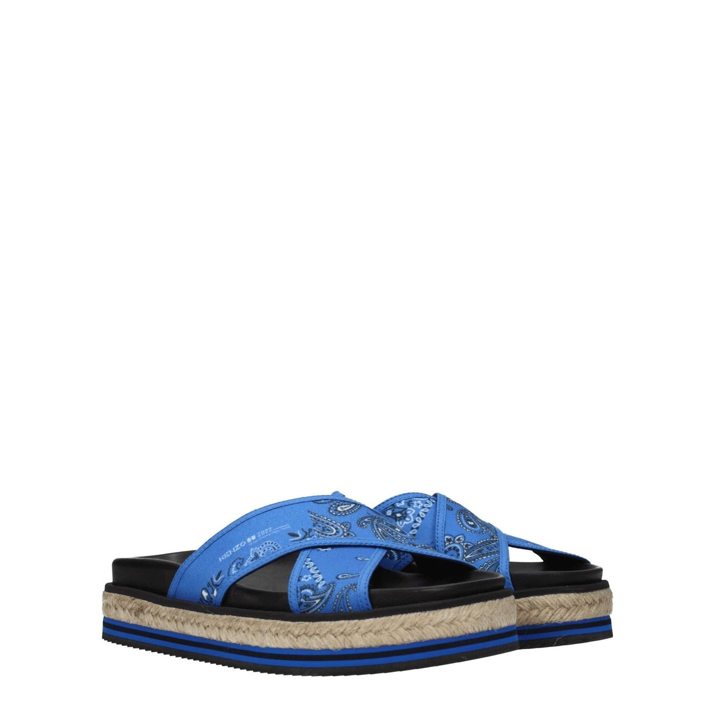 Kenzo Blue Fabric Slippers Kenzo