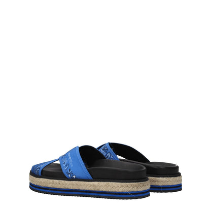 Kenzo Blue Fabric Slippers Kenzo