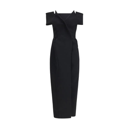 Khaite Black Polyester Cocktail Dress