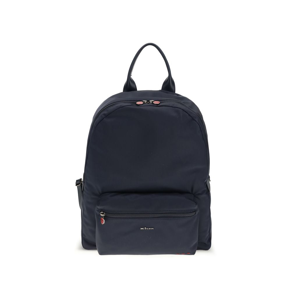 Kiton Blue Nylon Backpack