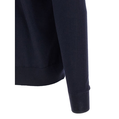 Kiton Blue Wool Cardigan