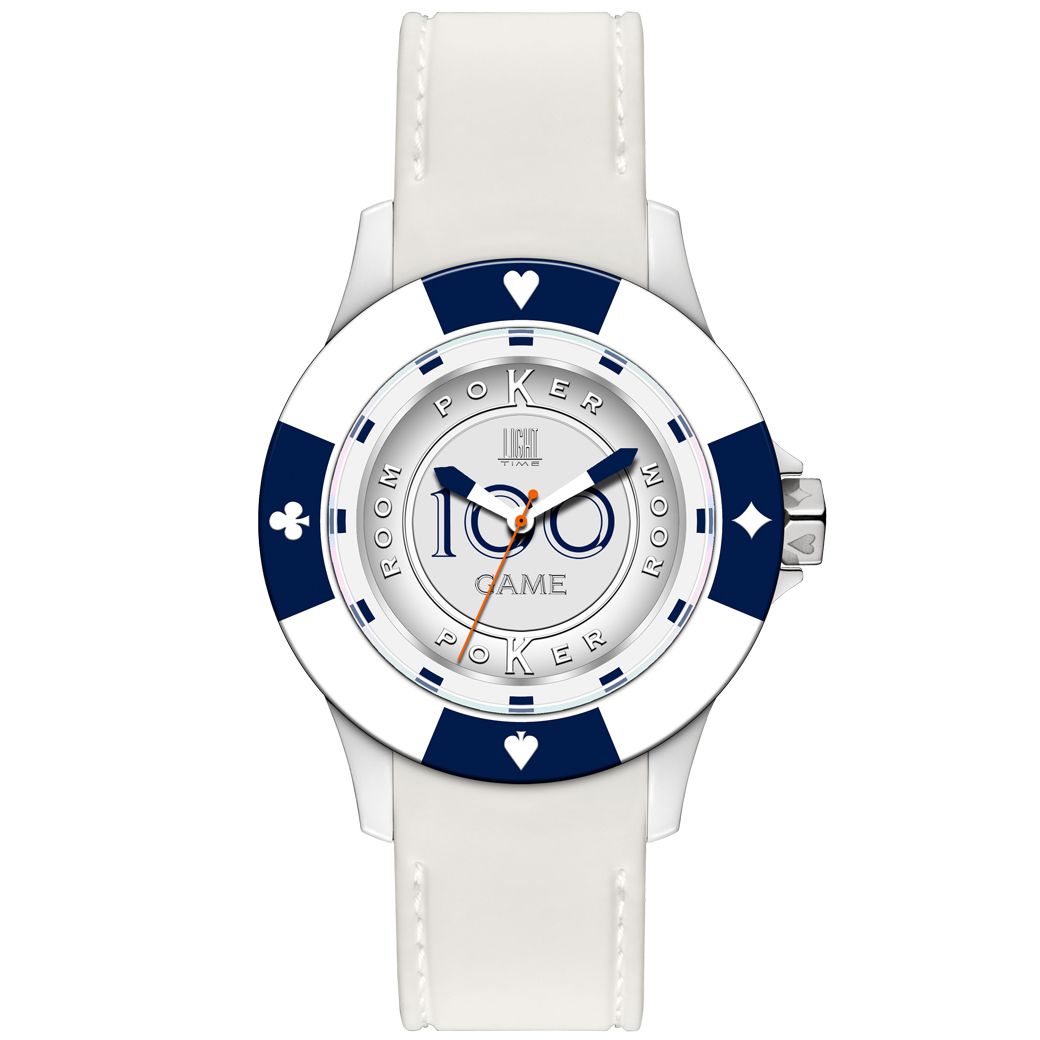 LIGHT TIME Mod. POKER - White / Blue