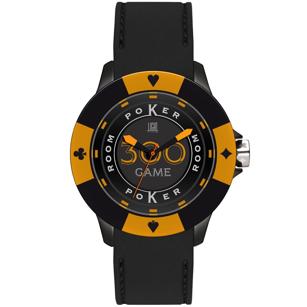 LIGHT TIME Mod. POKER - Black / Orange