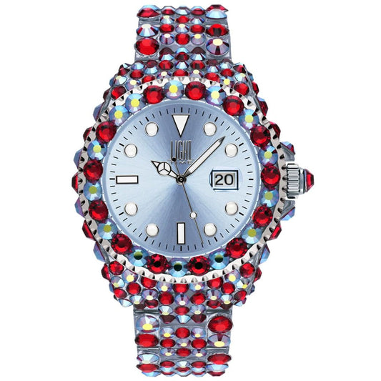 LIGHT TIME Mod. MEDITERRANEO - Full Strass / Light Blue-0
