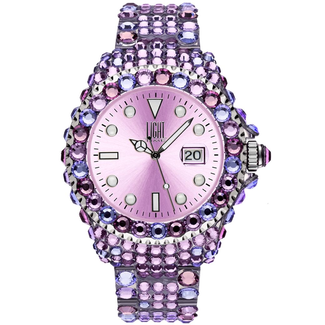 LIGHT TIME Mod. MEDITERRANEO - Full Strass / Pink-0