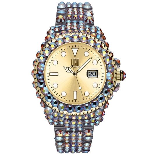 LIGHT TIME Mod. MEDITERRANEO - Full Strass / Gold-0