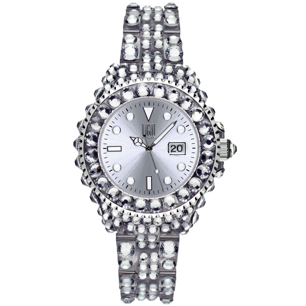 LIGHT TIME Mod. MEDITERRANEO - Full Strass / Silver-0
