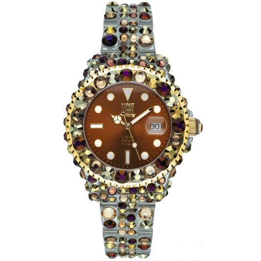 LIGHT TIME Mod. MEDITERRANEO - Full Strass / Brown-0