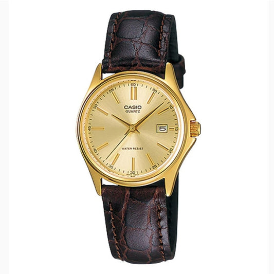 CASIO COLLECTION Mod. LADY DATE LEATHER - GOLD