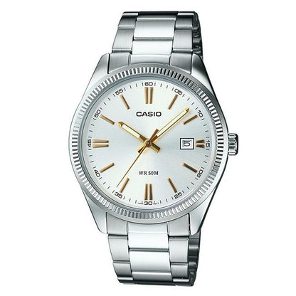 CASIO COLLECTION Mod. LADY DATE - ARGENTEE. GOLD INDEXES