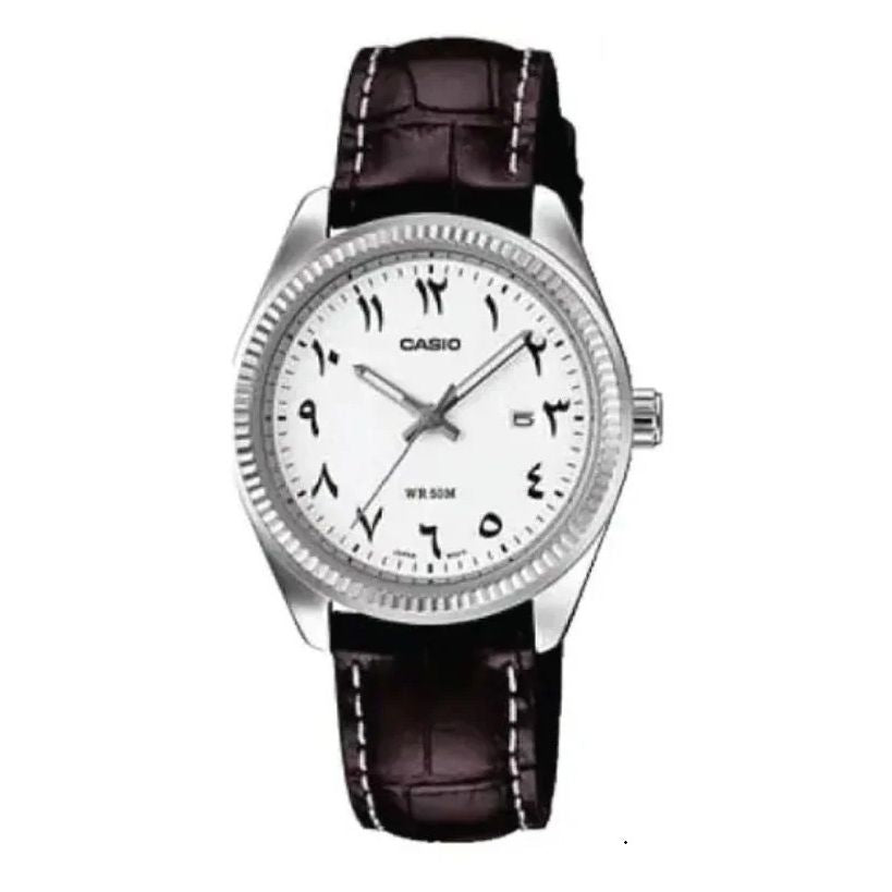 CASIO COLLECTION Mod. LADY DATE - LEATHER, WHITE