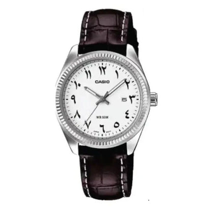 CASIO COLLECTION Mod. LADY DATE - LEATHER, WHITE-0