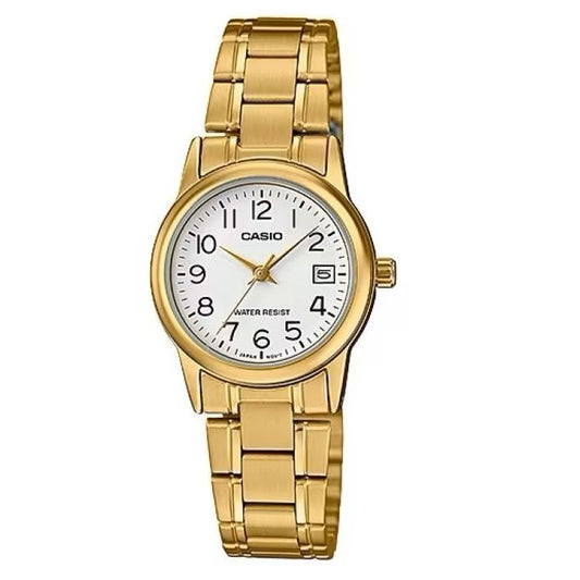 CASIO COLLECTION Mod. LADY DATE, GOLD - WHITE