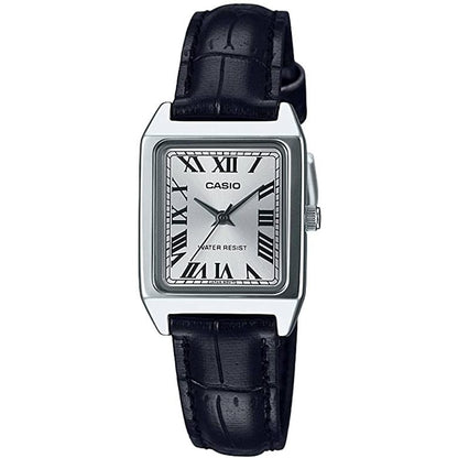CASIO COLLECTION Mod. LADY TANK, ALLOY, LEATHER - SILVER-0