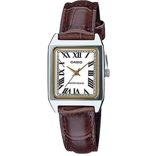 CASIO COLLECTION Mod. TANK, LEATHER - WHITE Lady,READY STOCKED WATCHES,Wristwatch