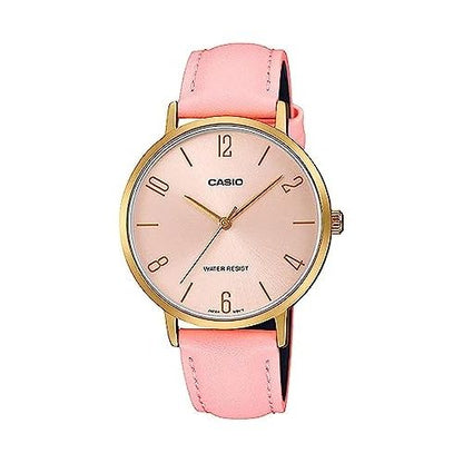 CASIO COLLECTION Mod. MINIMAL GOLD, LEATHER - PINK