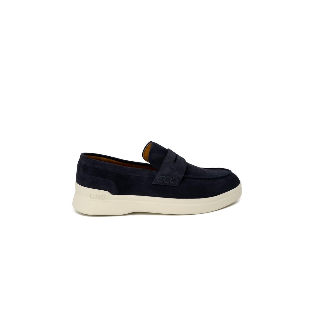 Liu Jo Blue Suede Leather Slip-On Loafers Liu Jo