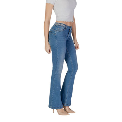 Liu Jo Light Blue Cotton Bootcut Jeans Liu Jo