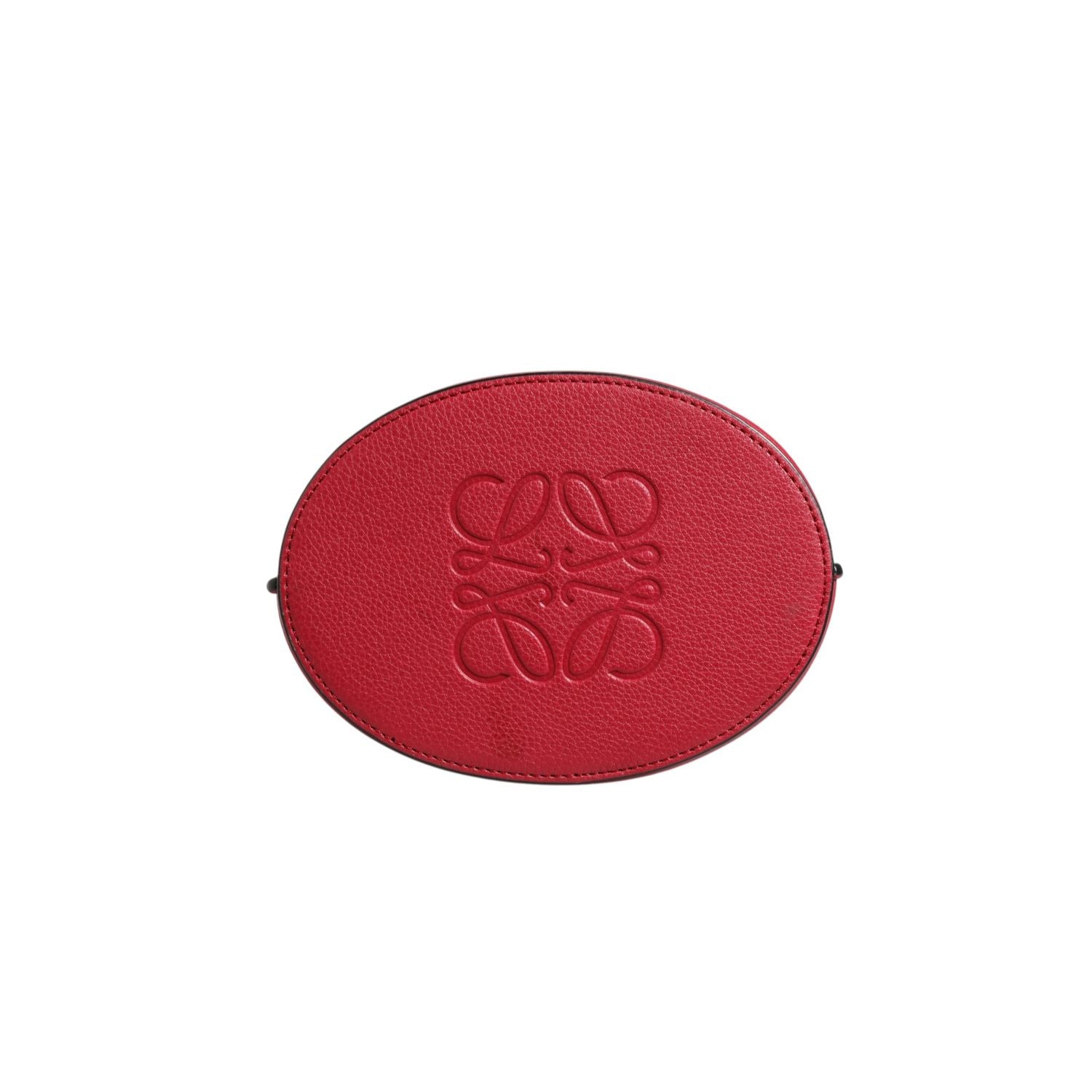 Loewe Gate Raspberry & Wine Leather Bucket Bag