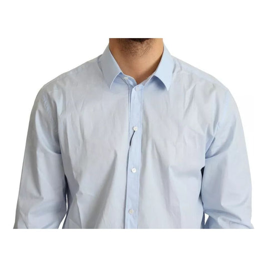 Light Blue Cotton Stretch Formal MARTINI Shirt