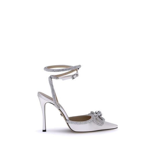 MACH & MACH White Silk High Heel Pumps MACH & MACH