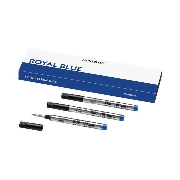 MONTBLANC MONTBLANC Mod. ROYAL  BLUE - REFILLS  ROLLER BALL PEN - SMALL  - 3 PCS FASHION ACCESSORIES montblanc-mod-royal-blue-refills-roller-ball-pen-small-3-pcs