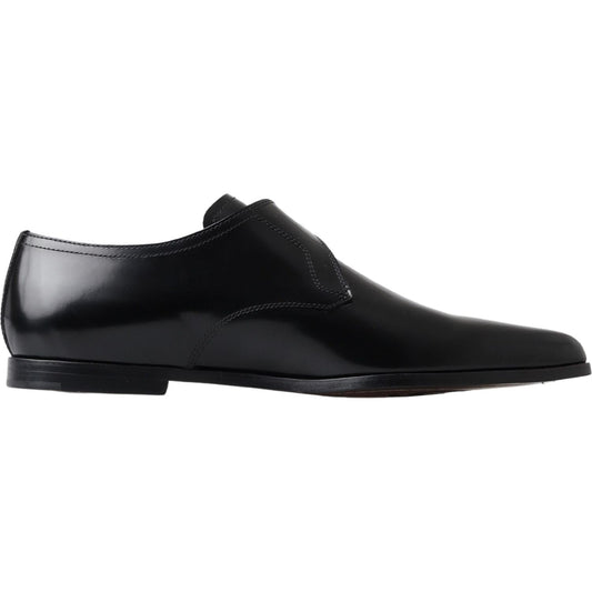 Dolce & GabbanaElegant Black Leather Monk Strap ShoesMcRichard Designer Brands£689.00