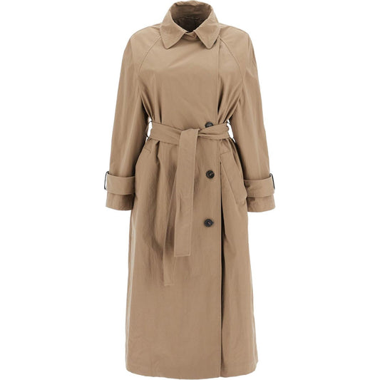 Brunello Cucinelli 'trench coat with shiny cuff details Jackets Brunello Cucinelli