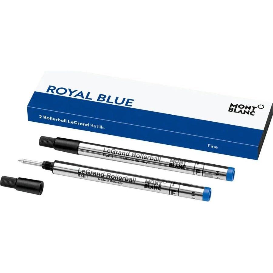 MONTBLANC Mod. ROYAL BLUE - REFILLS ROLLER BALL PEN - FINE - 2 PCS
