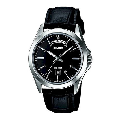 CASIO COLLECTION Mod. DAY DATE LEATHER - BLACK-0