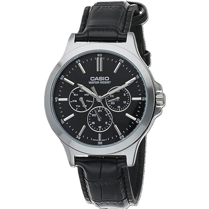 CASIO COLLECTION Mod. MULTIFUNCTION, LEATHER - BLACK-0