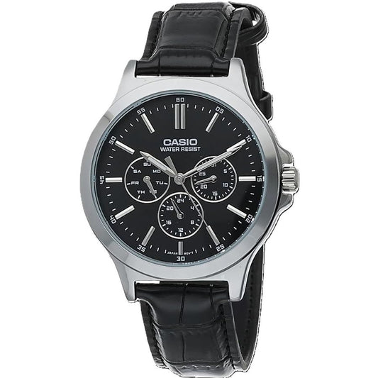 CASIO COLLECTION Mod. MULTIFUNCTION, LEATHER - BLACK-0