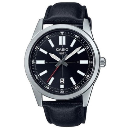 CASIO COLLECTION Mod. CASUAL DATE, LEATHER - BLACK