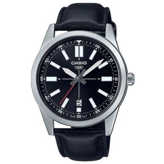 CASIO COLLECTION Mod. CASUAL DATE, LEATHER - BLACK-0