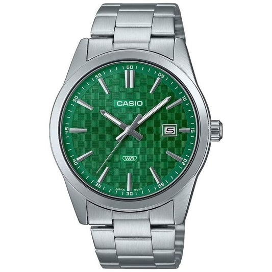 CASIO DATE CARBON LOOK DIAL - Green